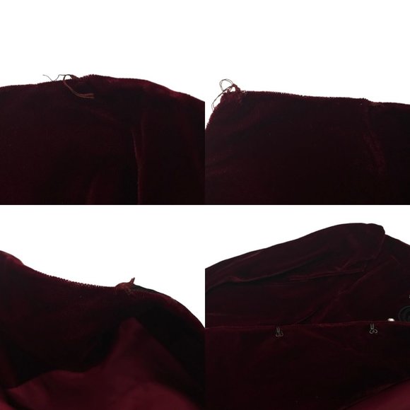 Jeri New York Velvet Jacket Blazer Womens 8 Burgundy Rhinestones Long Sleeve - Picture 7 of 16